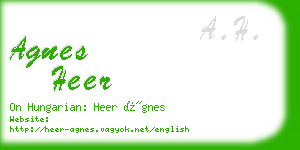 agnes heer business card